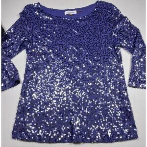 Calvin klein sequin top size small. Midnight blue.